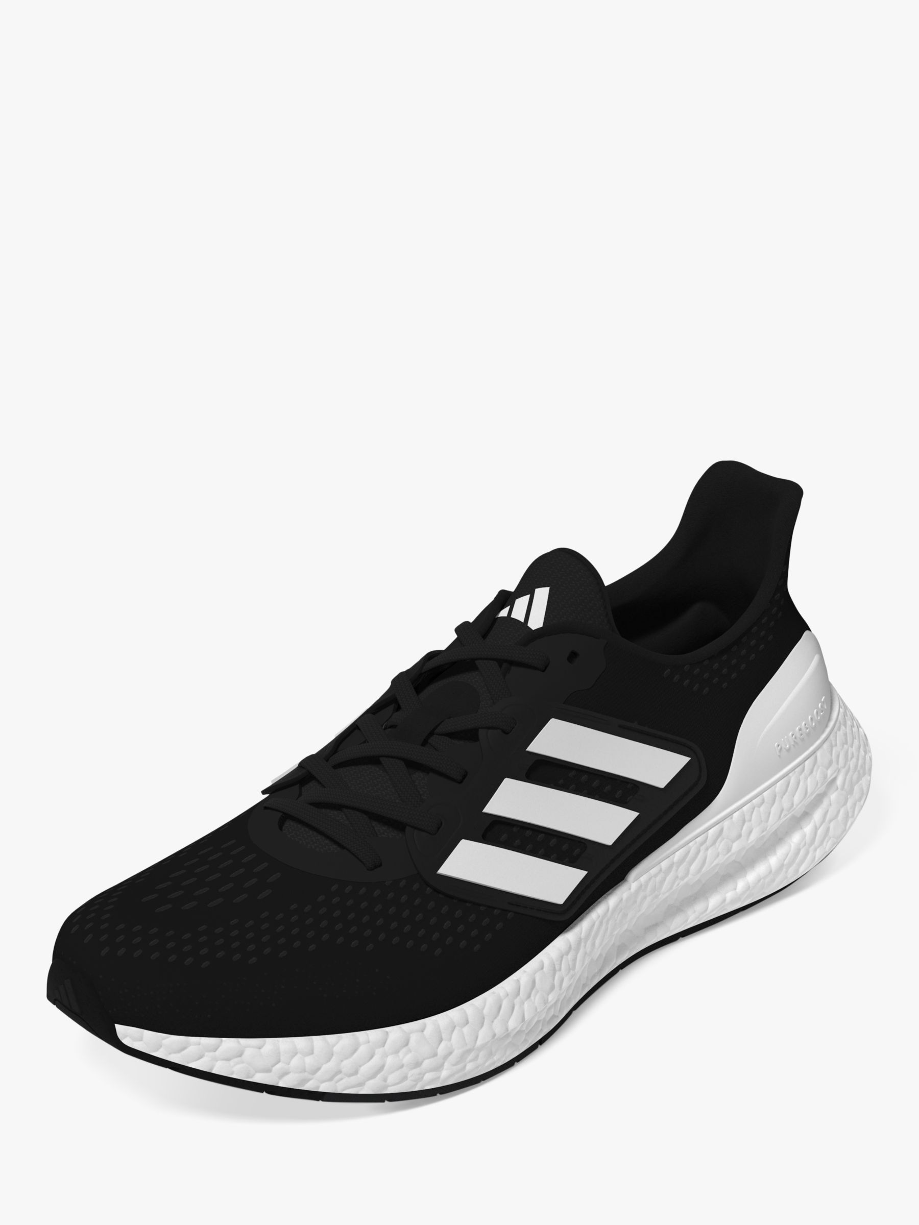 adidas Pureboost 23 Men's Running Shoes, Black/White/Carbon, 7