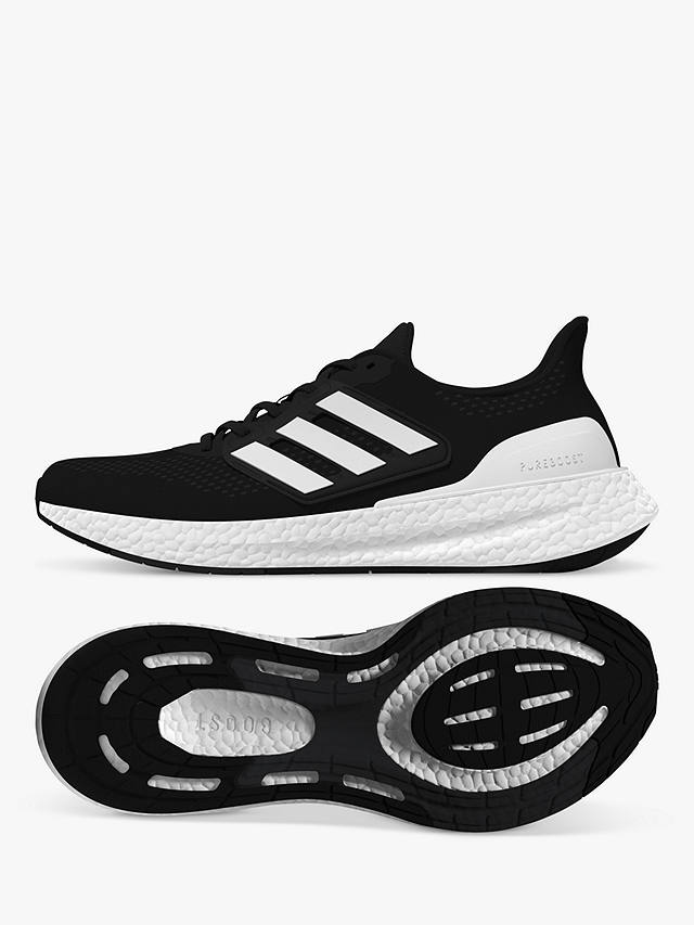 adidas Pureboost 23 Men's Running Shoes, Black/White/Carbon