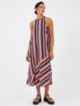 Great Plains Stripe Halter Neck Midi Dress, Multi