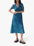 Great Plains Ditsy Print Midi Dress, Blue/Multi, Blue/Multi