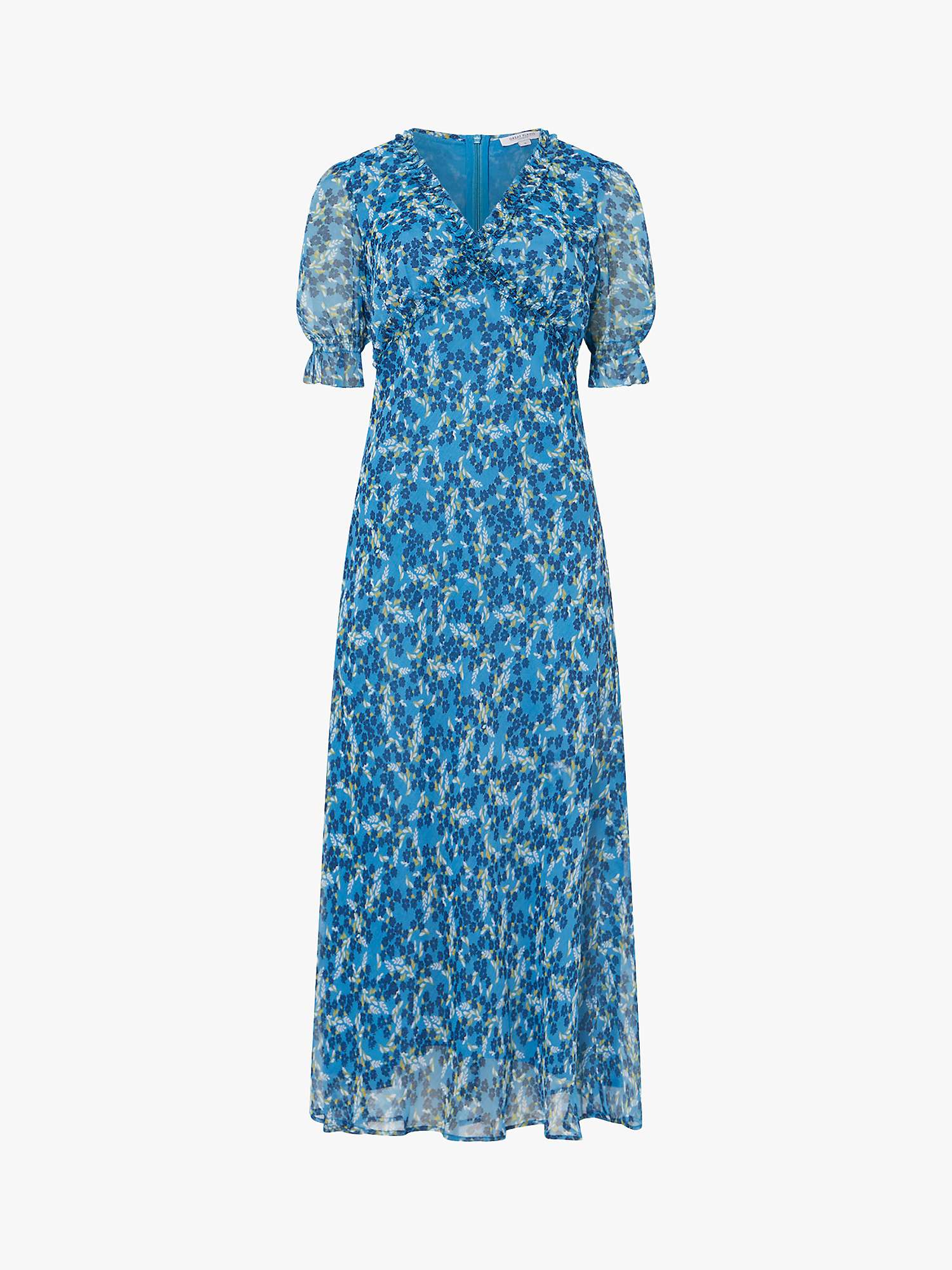 Buy Great Plains Ditsy Print Midi Dress, Blue/Multi Online at johnlewis.com