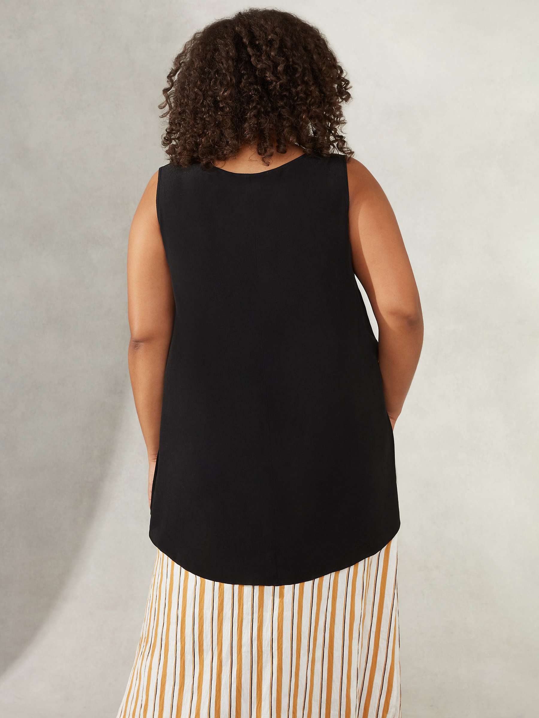 Buy Live Unlimited Curve Textured Vest Top, Black Online at johnlewis.com