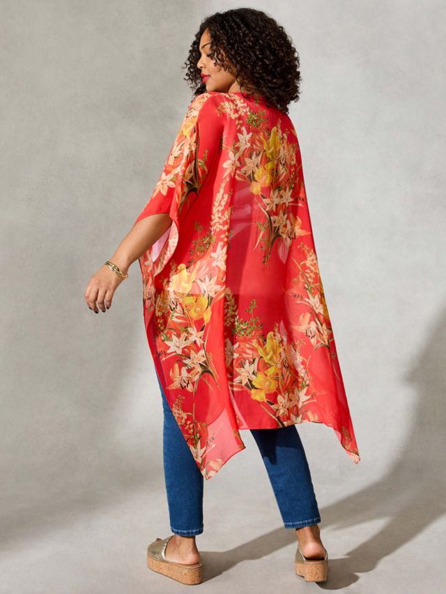 Orange on sale kimono jacket