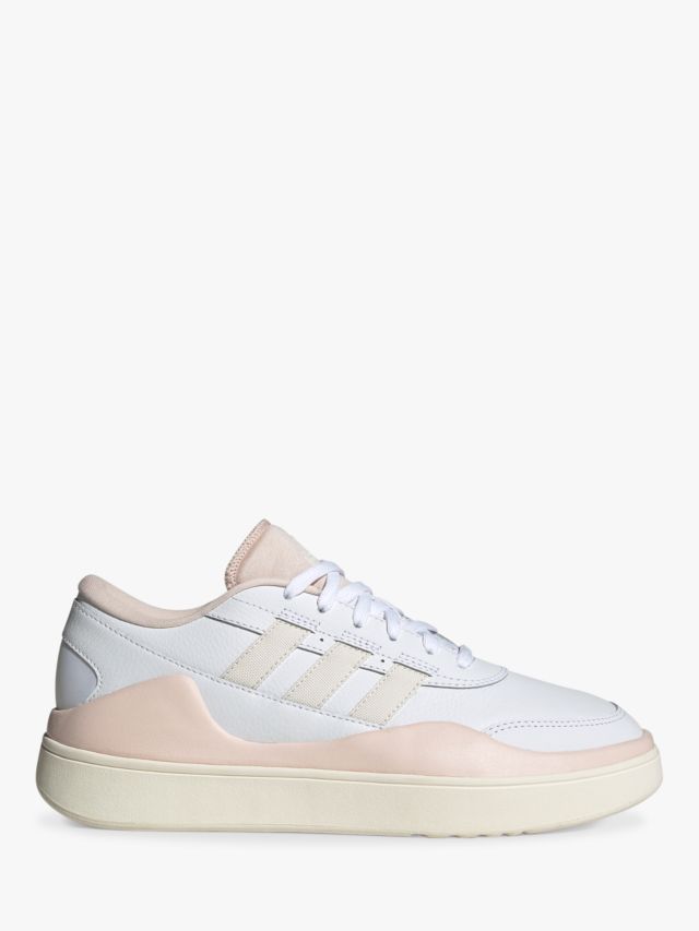 Adidas womens white leather on sale trainers