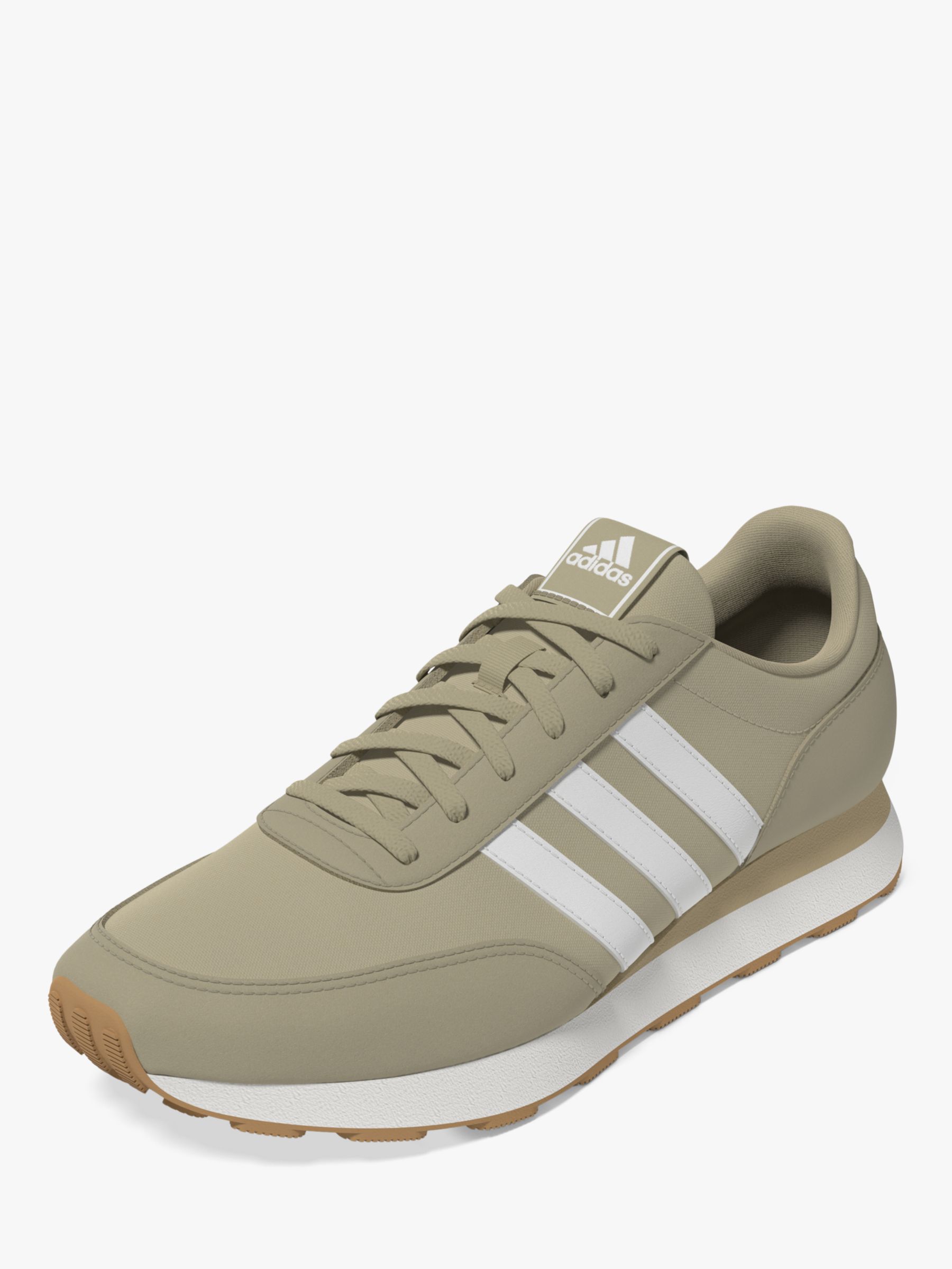 adidas Run 60s Trainers, Camel/white at John Lewis & Partners