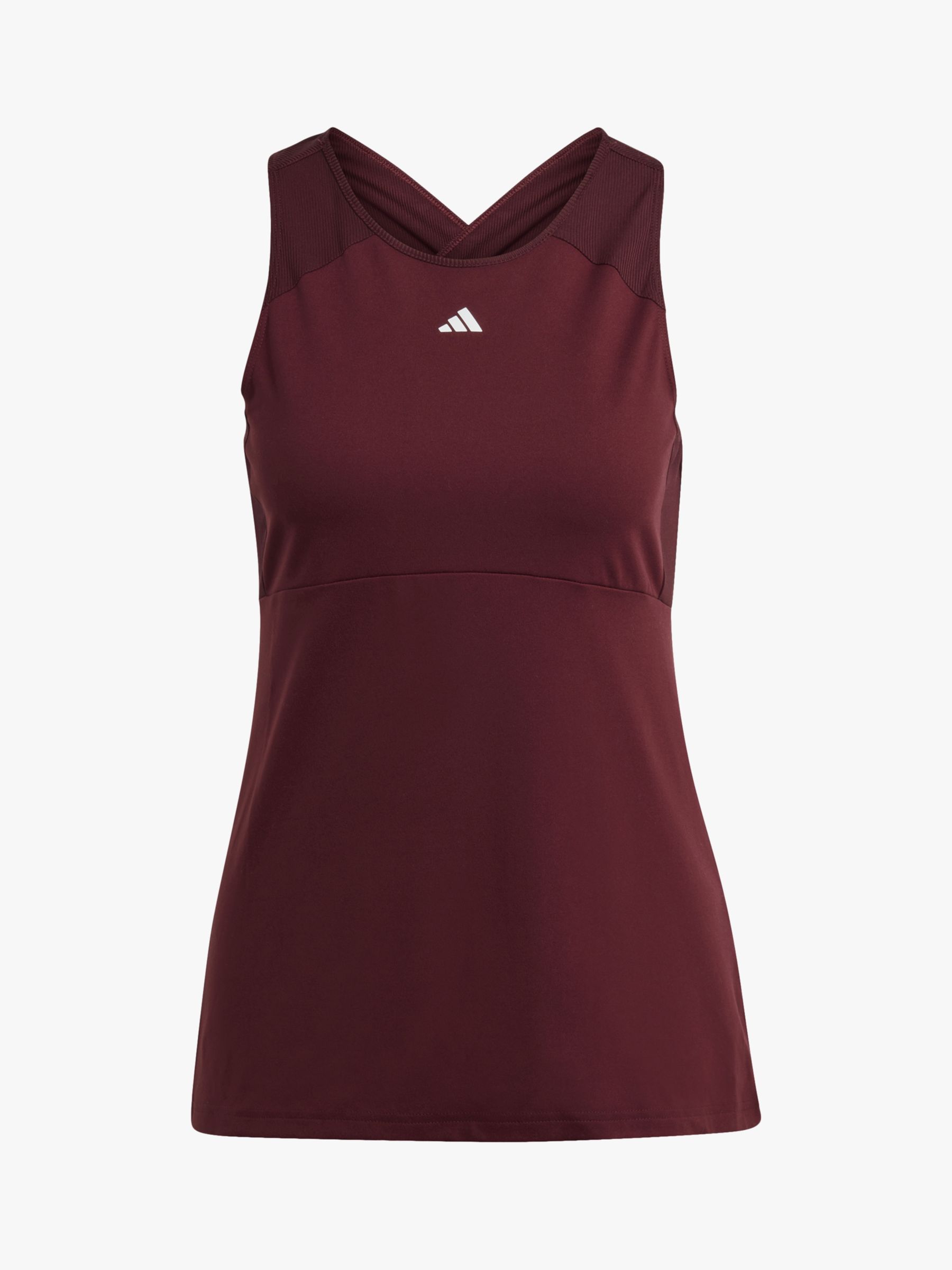 adidas Studio Tank Top, Shadow Red/White, XS