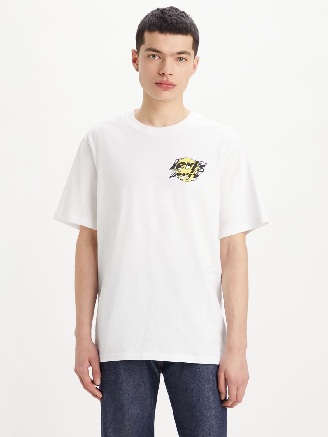 Levi's Graphic Logo Short Sleeve Relaxed Fit T-Shirt, White