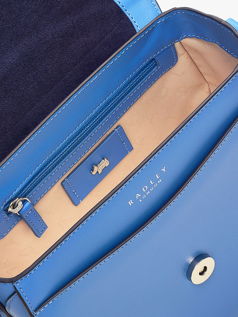 Radley Liverpool Street 2.0 Leather Cross Body Bag, Tranquil Blue at ...