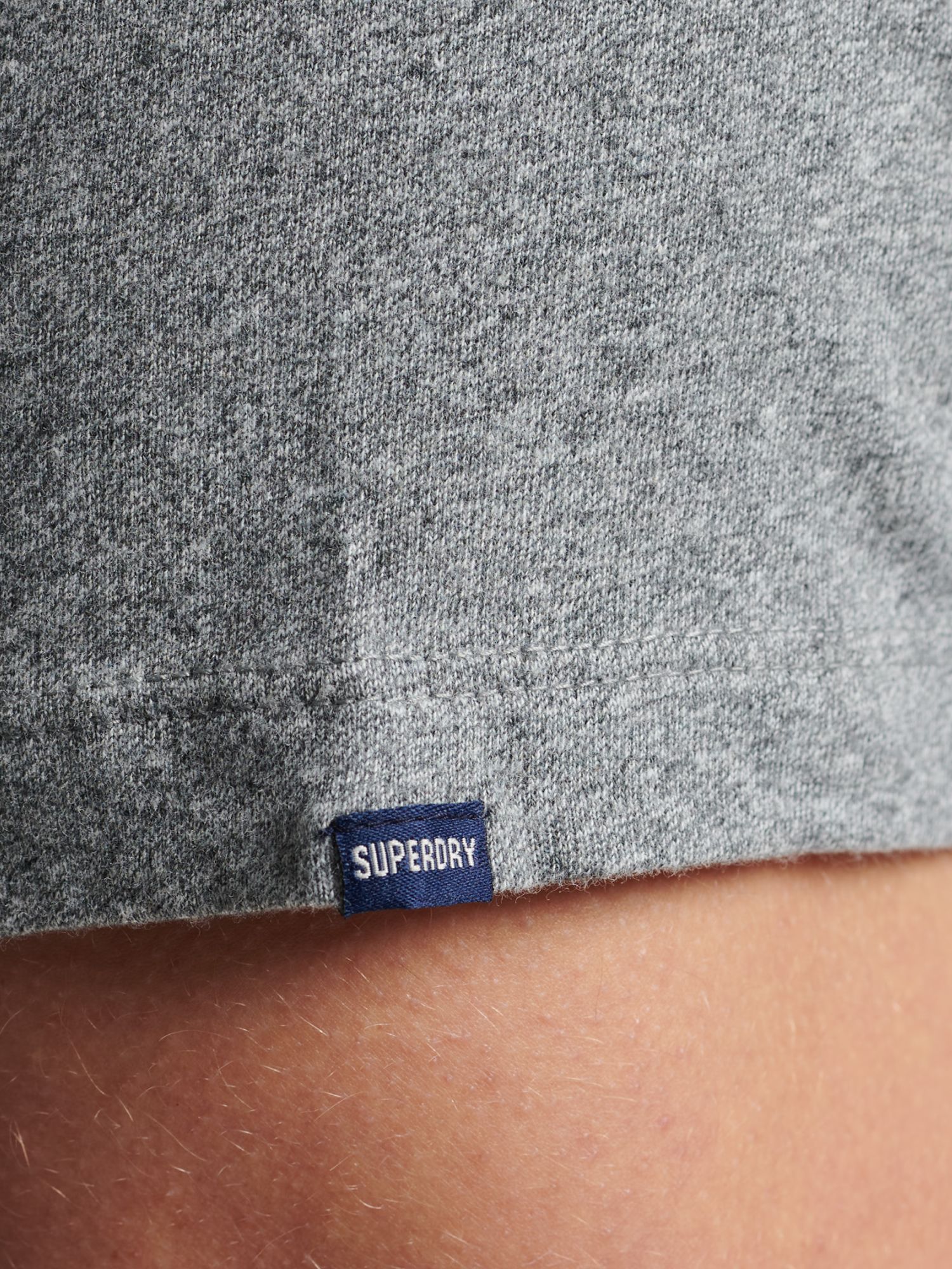Superdry Organic Cotton Essential Logo T-Shirt, Noos Grey Marl, XXL