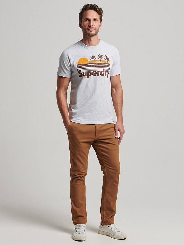 Superdry Vintage Great Outdoors T-Shirt, Cozy Light Grey Marl
