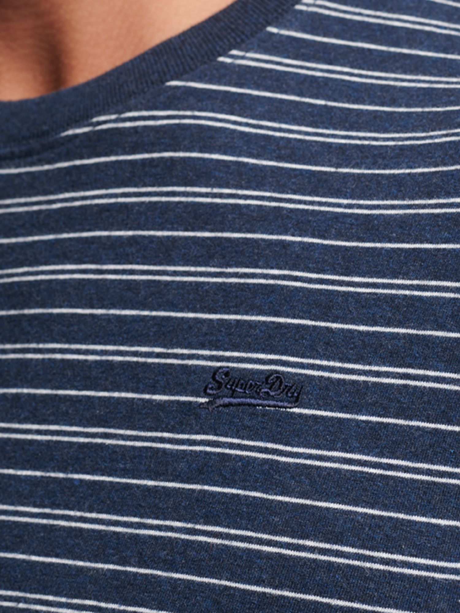 Buy Superdry Organic Cotton Vintage Textured Stripe T-Shirt Online at johnlewis.com