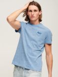 Superdry Organic Cotton Essential Logo T-Shirt, Fresh Blue Grit