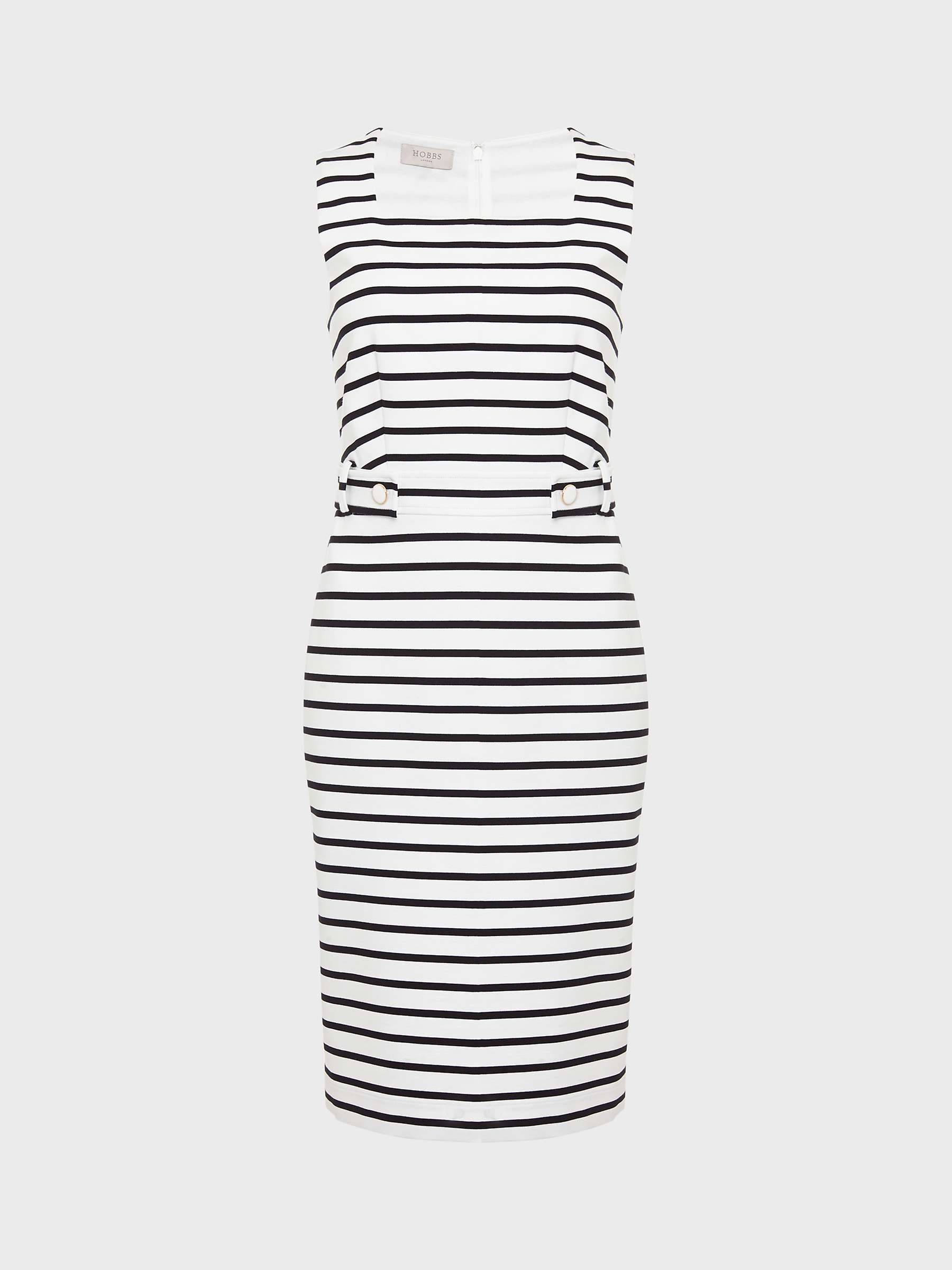 Buy Hobbs Audra Stripe Shift Dress, Ivory/Hobbs Navy Online at johnlewis.com