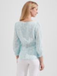 Hobbs Kristina Blouse, Blue/Ivory