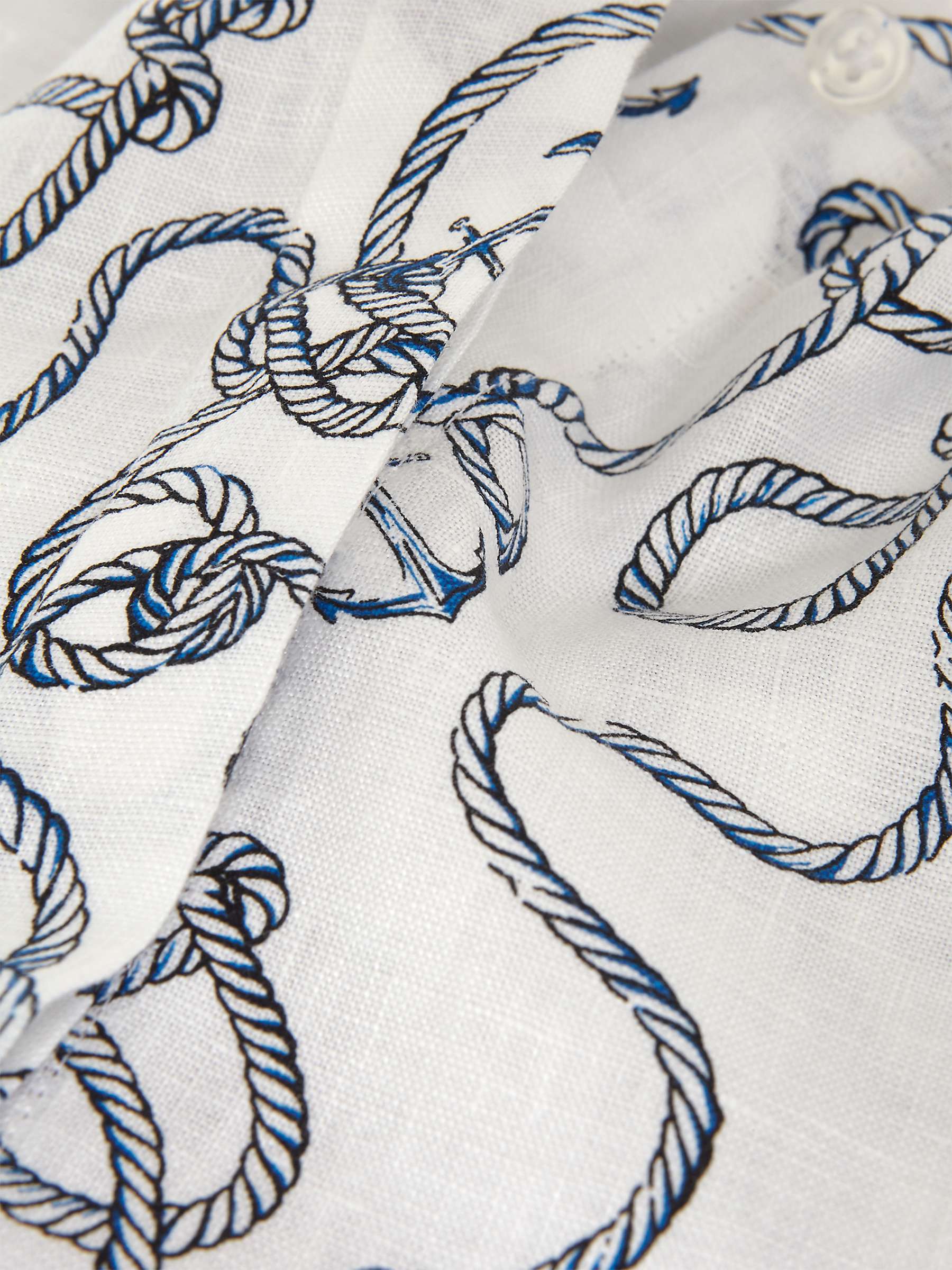 Buy Hobbs Nita Linen Anchor & Rope Print Shirt, Ivory/Multi Online at johnlewis.com