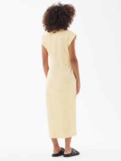 Barbour International Soules Midi Dress, Soft Yellow, 6