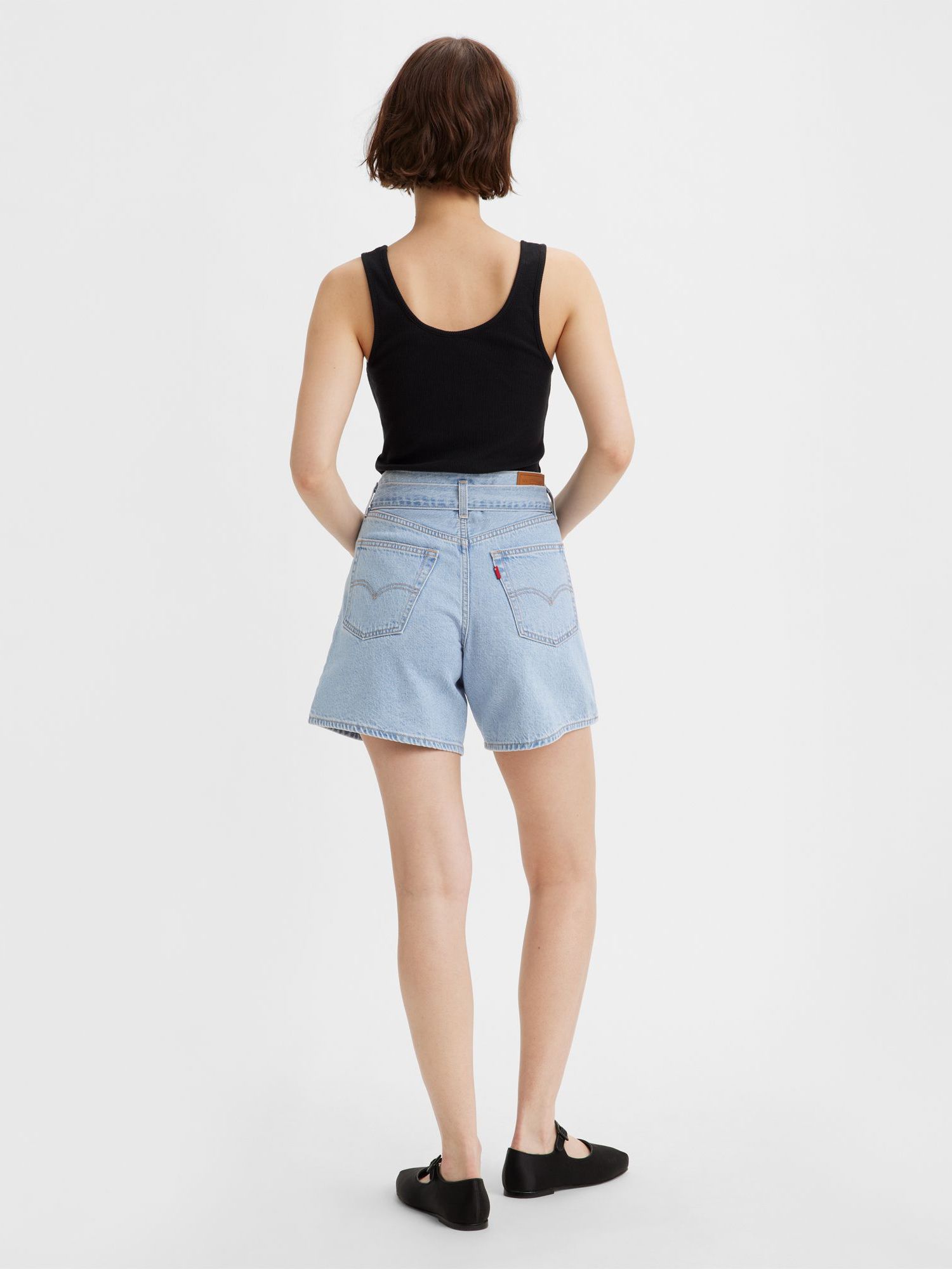 Levi's Belted Baggy Denim Shorts, Living Legend at John Lewis & Partners