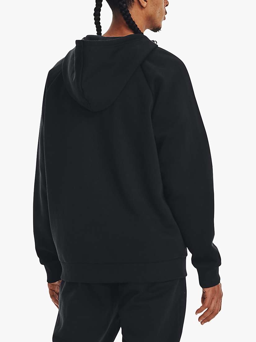 Buy Under Armour Rival Fleece Full-Zip Hoodie, Black/White Online at johnlewis.com