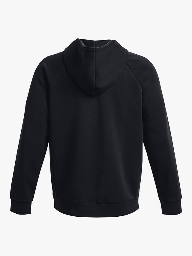 Under Armour Rival Fleece Full-Zip Hoodie, Black/White