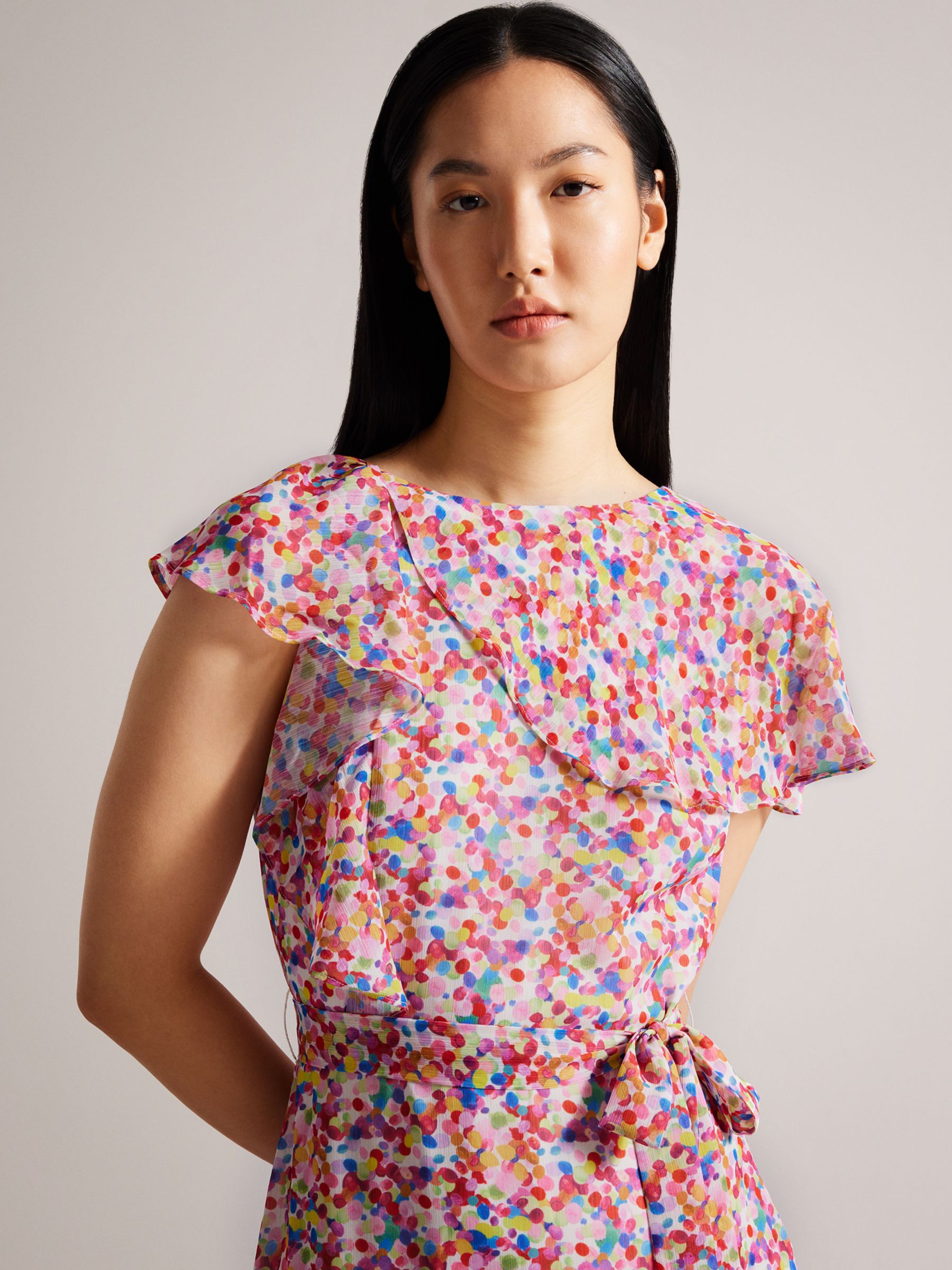 Ted Baker Priiyah Spot Print Tea Dress, Multi at John Lewis & Partners