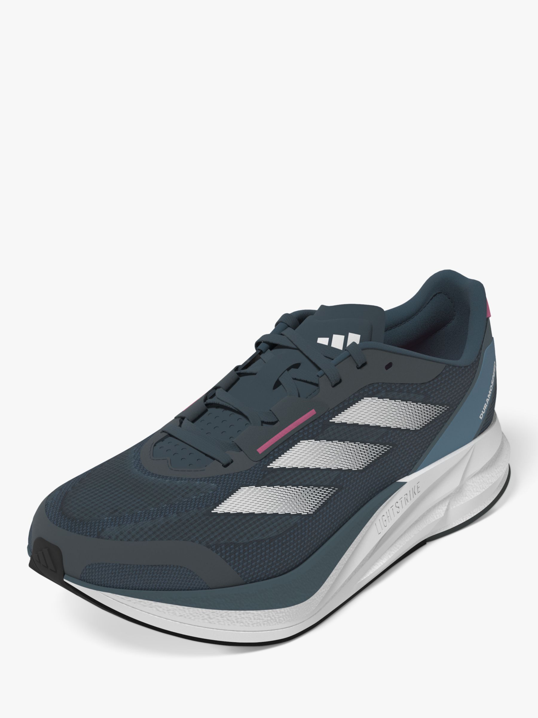 adidas Duramo Speed Trainers, Arctic/Lemon at John Lewis & Partners