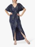 Lace & Beads Antonella Embellished Maxi Dress, Navy