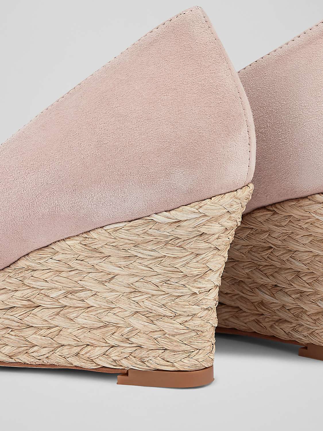 Buy L.K.Bennett Eevi Wedge Heel Suede Court Shoes, Pale Pink Online at johnlewis.com
