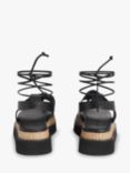 Whistles Lia Raffia Detail Flatform Leather Sandals