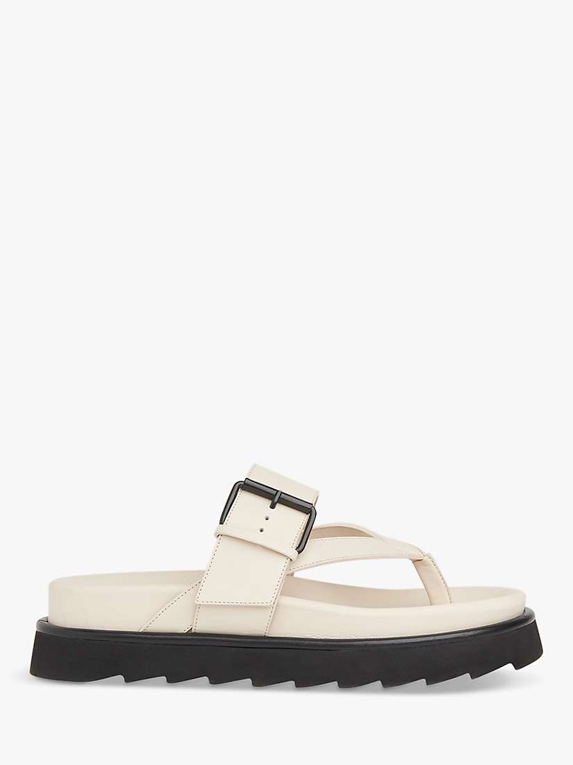 Buy Whistles Sutton Toe Post Buckle Leather Slider Sandals Online at johnlewis.com