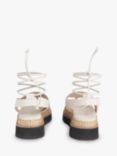 Whistles Lia Raffia Detail Flatform Leather Sandals