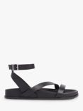 Whistles Gaia Asymmetric Footbed Sandals, Black