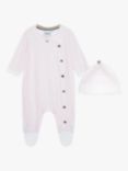 HUGO BOSS Baby Logo Print Pyjama & Pull On Hat Set, Pink/Multi
