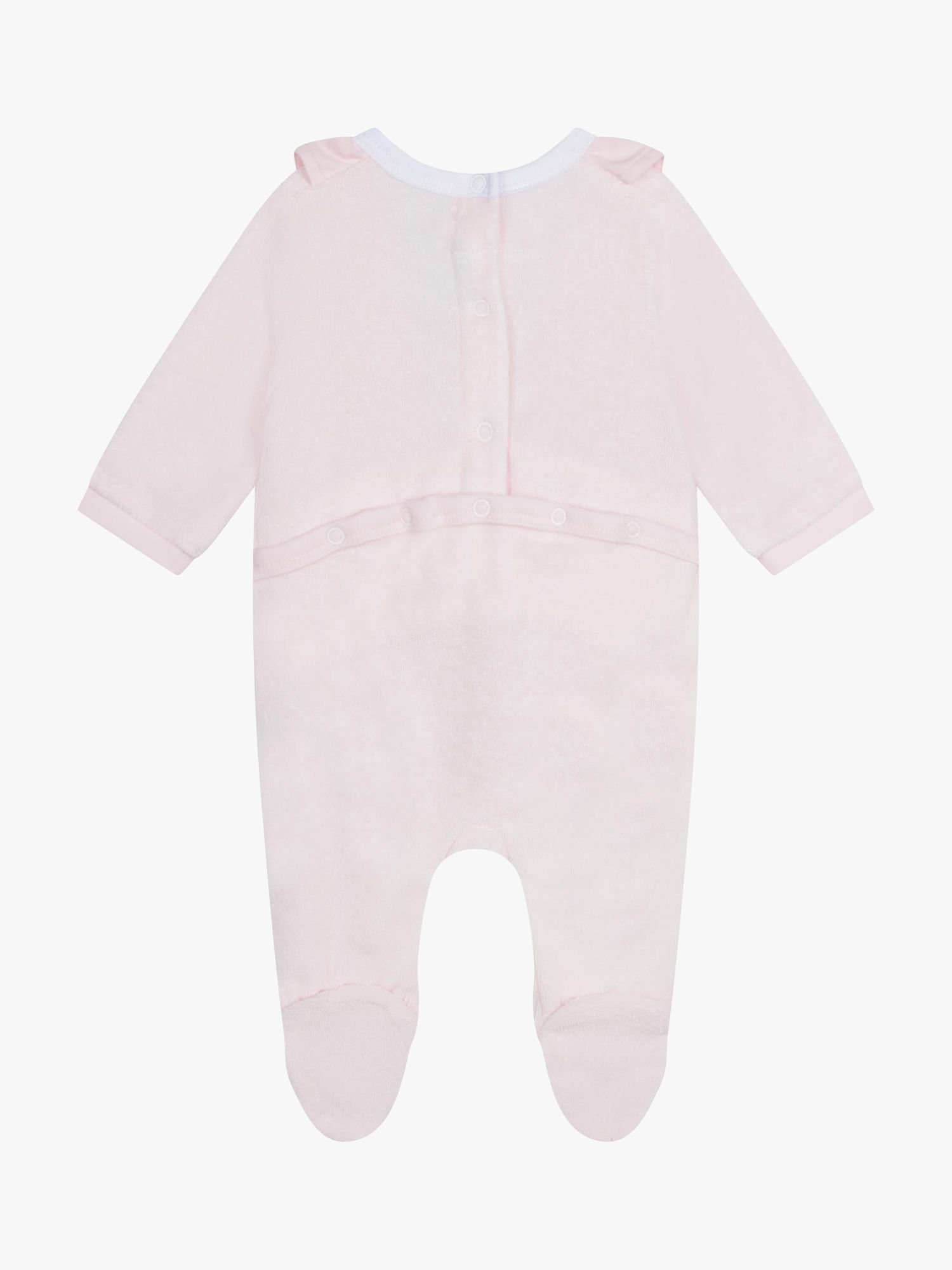 Buy HUGO BOSS Baby Velvet Sleepsuit, Pale Pink Online at johnlewis.com