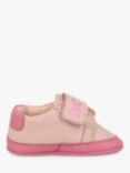 HUGO BOSS HUGO Logo Leather Slippers, Pink Pale/Multi