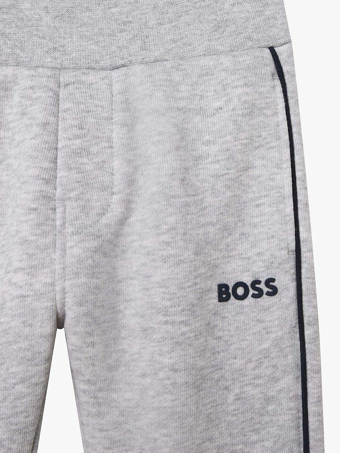 Buy BOSS Baby French Terry Track Trousers, Grey/Multi Online at johnlewis.com