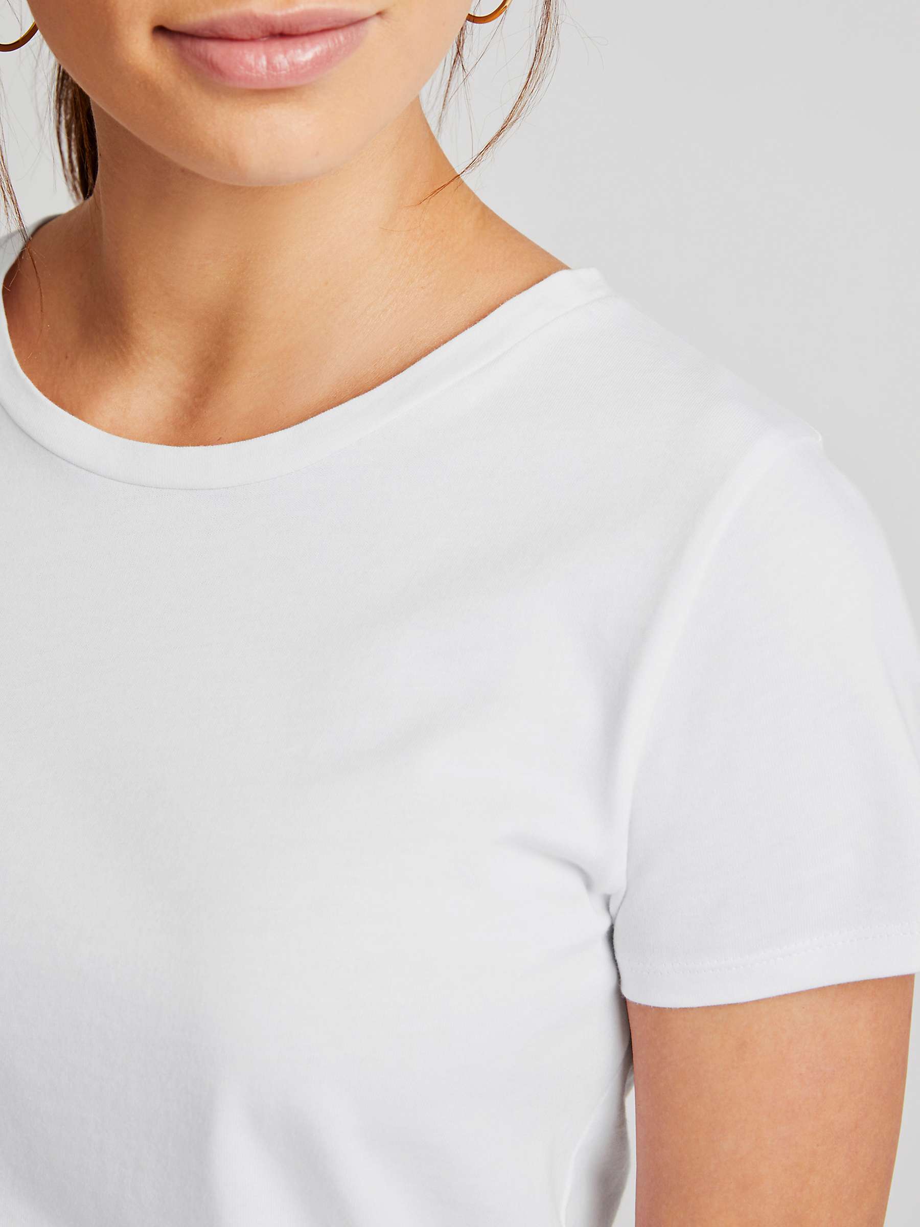 Buy NRBY Jamie Cotton Crew Neck T- Shirt, White Online at johnlewis.com
