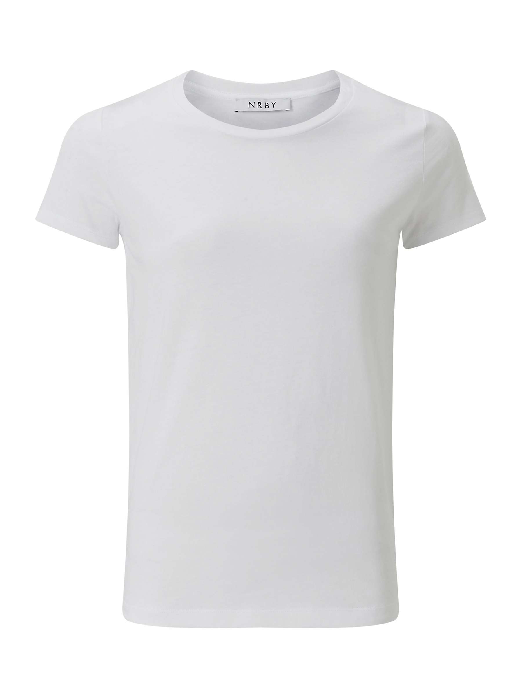 Buy NRBY Jamie Cotton Crew Neck T- Shirt, White Online at johnlewis.com