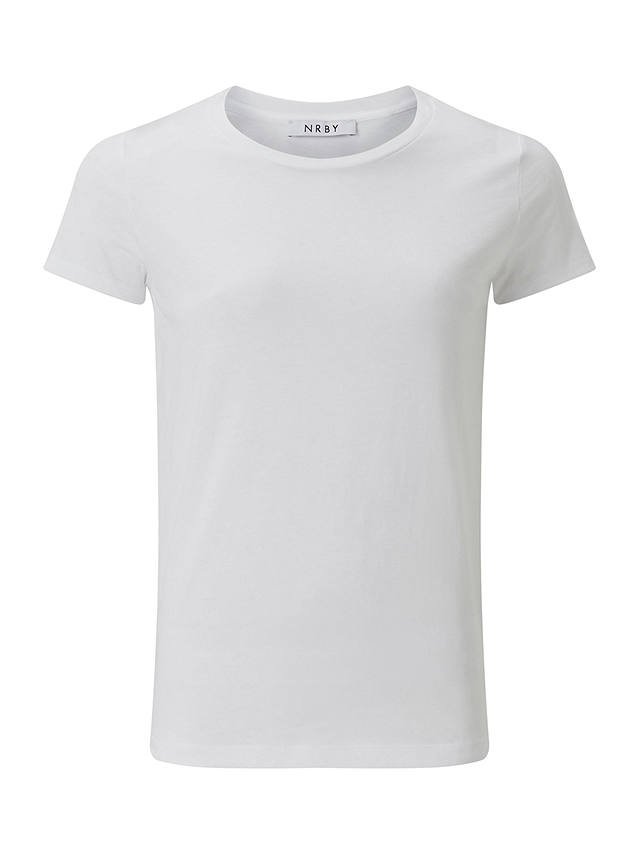 NRBY Jamie Cotton Crew Neck T- Shirt, White