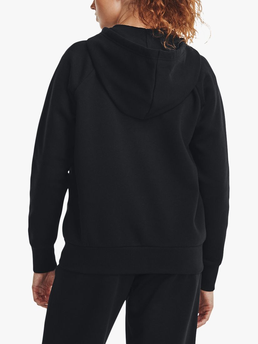 Under Armour Rival Fleece Full Zip Training Hoodie, Light Heather/White at  John Lewis & Partners