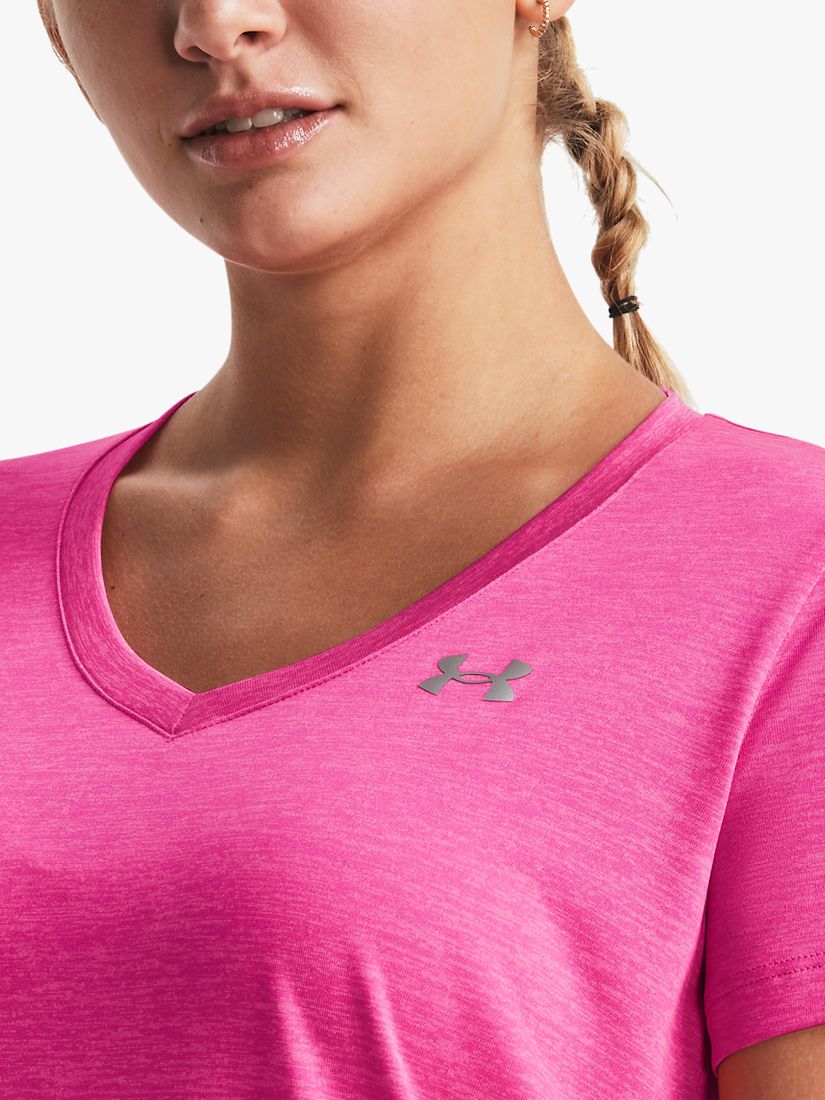 Under Armour Dri-fit shirt in 2023  Compression shirt women, Pink short  sleeve tops, Workout shirts