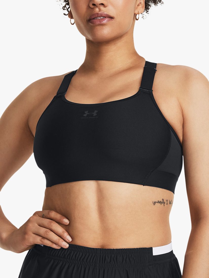 Under Armour HeatGear® Armour High Sports Bra, Black/Jet Gray at