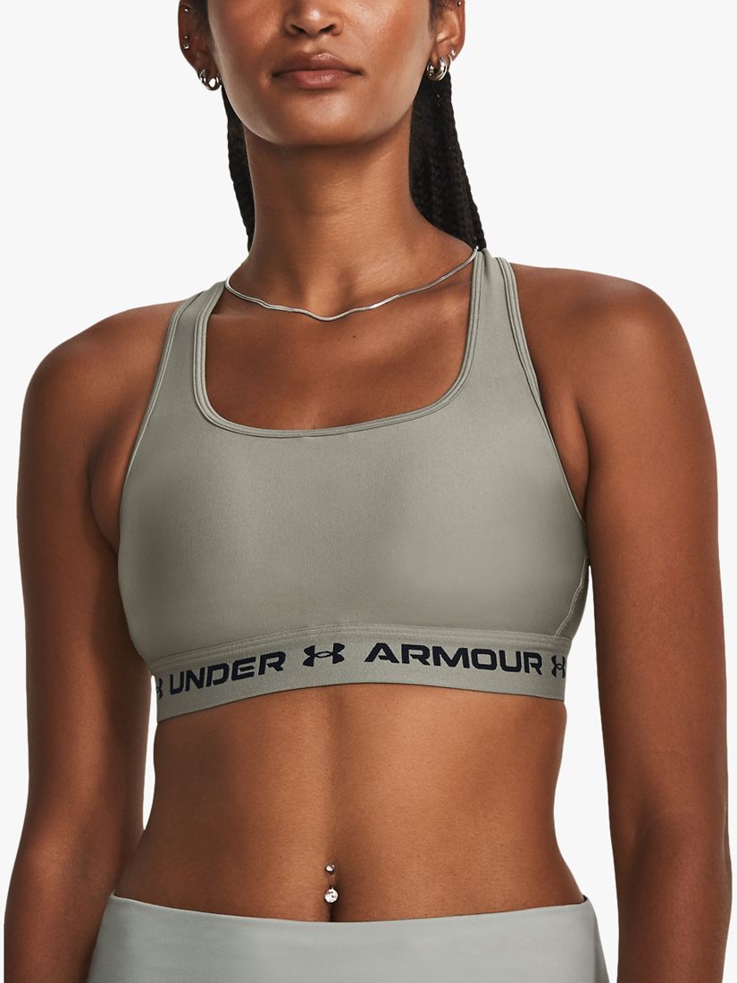 Under Armour womens Crossback Mid Impact Sports Bra , Black (001
