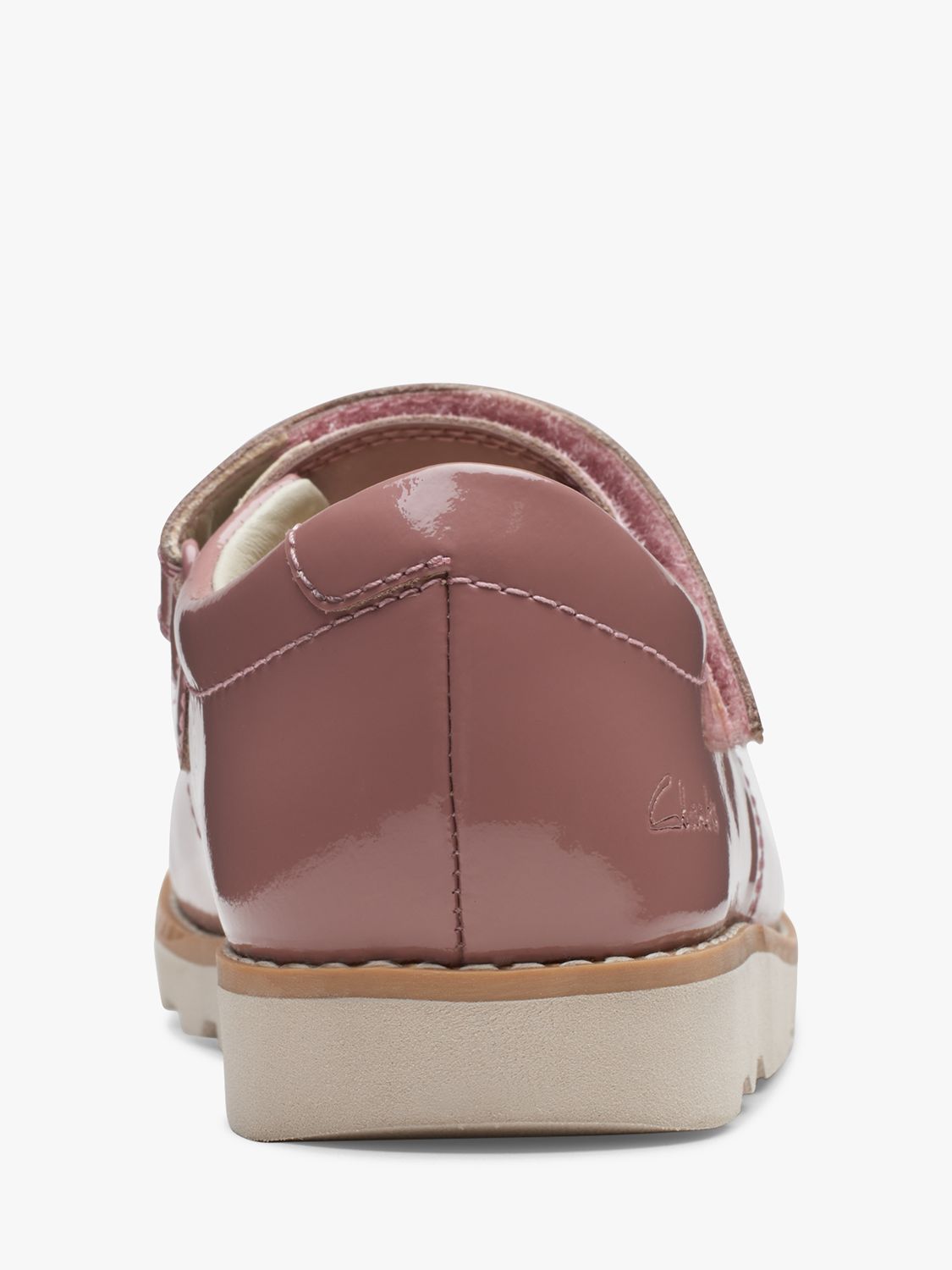 Clarks Kids' Crown Jane Leather Shoes, Dusty Pink, 4F Jnr