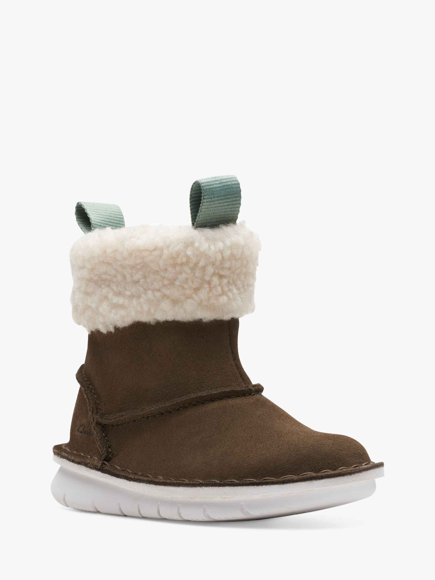 Buy Clarks Kids' Banbrook Warm Lined Boots, Walnut Online at johnlewis.com