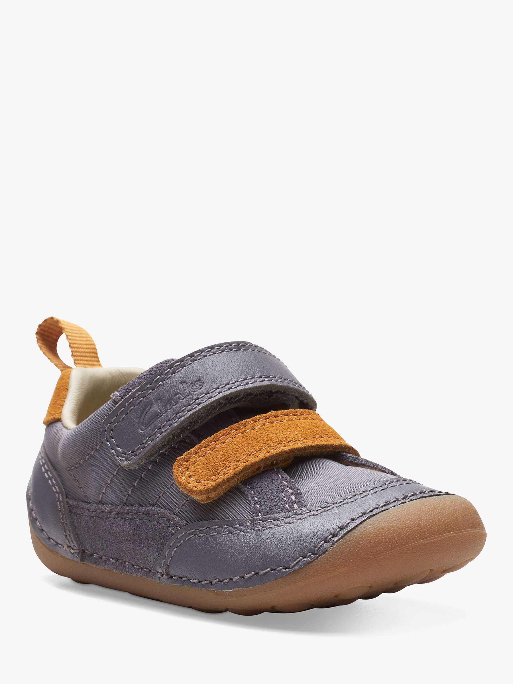 Buy Clarks Baby Tiny Fawn Pre-Walker Shoes, Grey/Tan Online at johnlewis.com