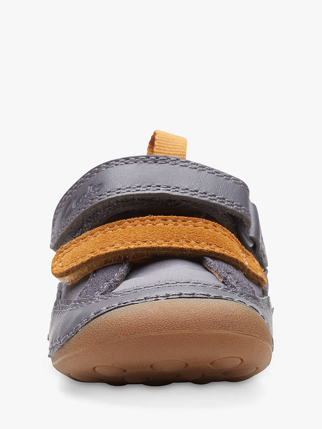 Clarks Baby Tiny Fawn Pre-Walker Shoes, Grey/Tan