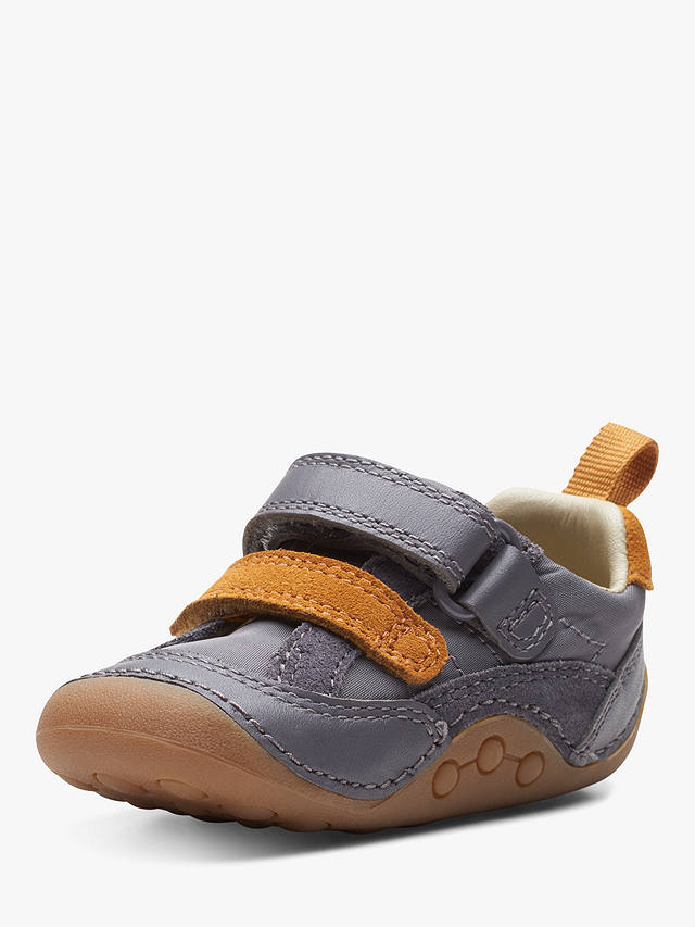 Clarks Baby Tiny Fawn Pre-Walker Shoes, Grey/Tan