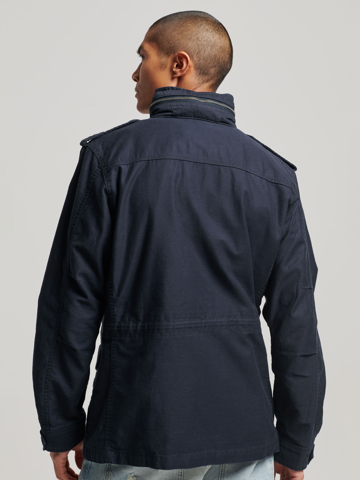 Superdry Military M65 Jacket, Eclipse Navy at John Lewis & Partners