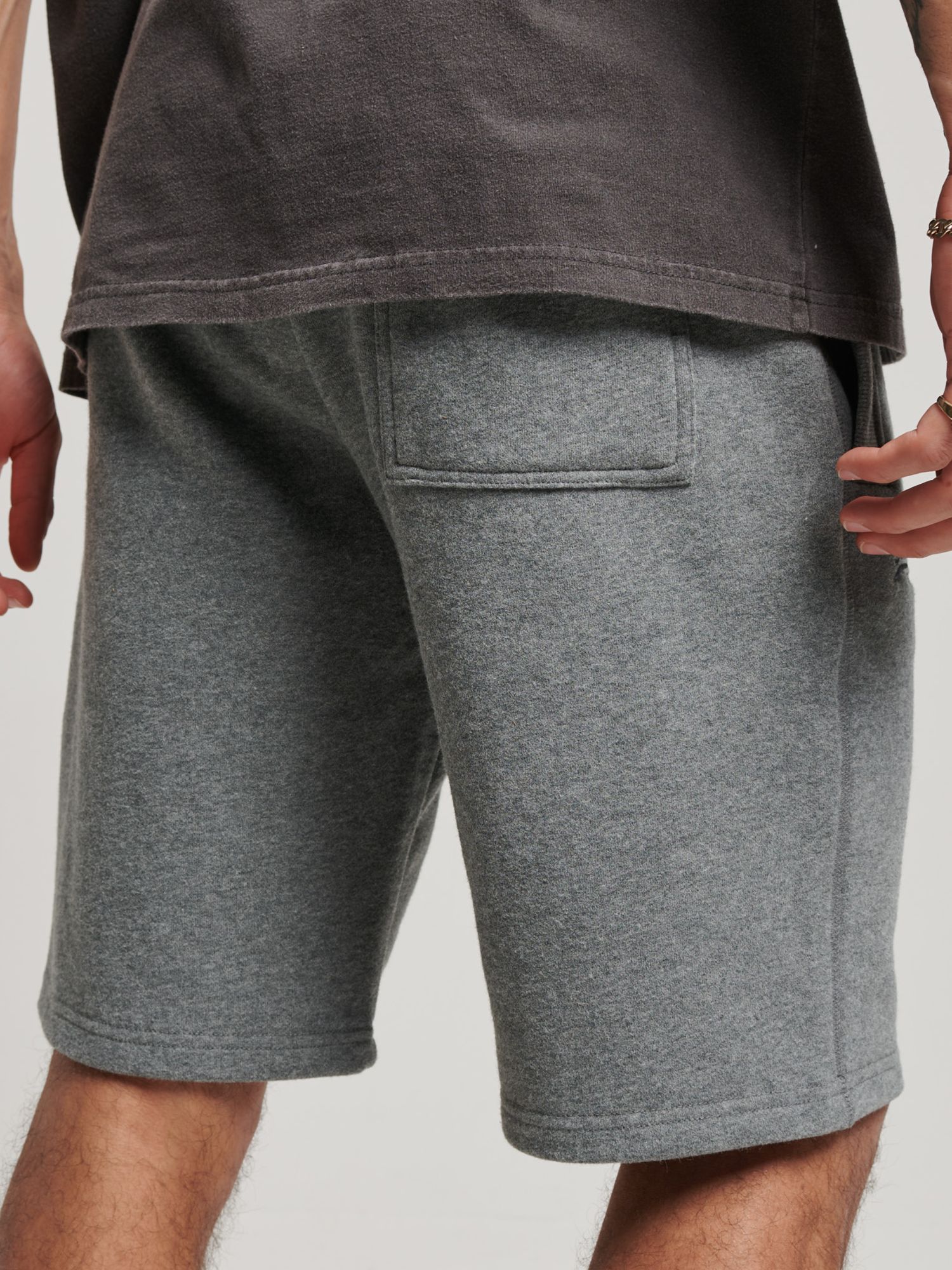 Women's Organic Cotton Vintage Logo Jersey Shorts in Glacier Grey