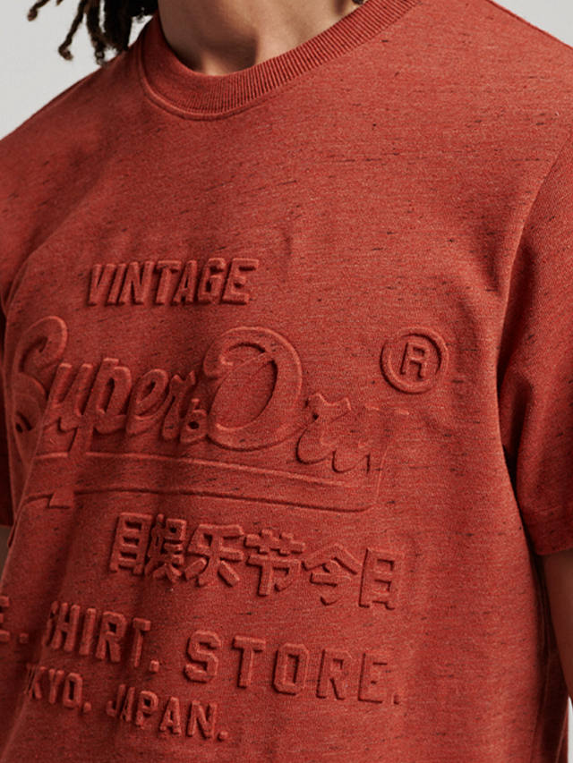 Superdry Vintage Logo Embossed T-Shirt, Arizona Orange Grit